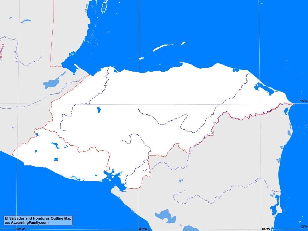 Հոնդուրաս դատարկ քարտեզի վրա