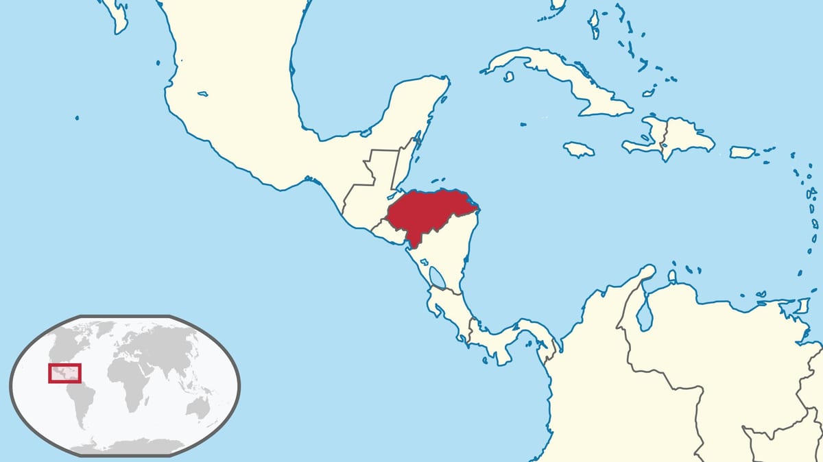 Որտեղից Հոնդուրաս աշխարհի քարտեզի վրա
