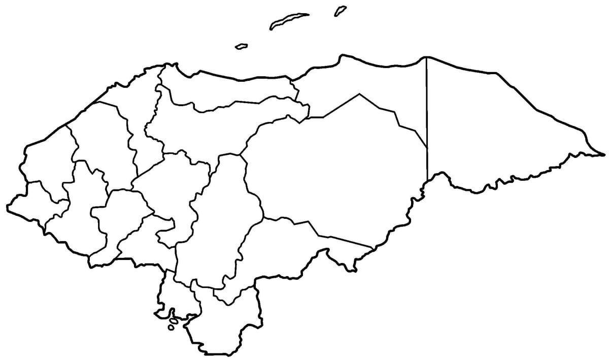 քարտեզ դատարկ քարտեզ Հոնդուրասի