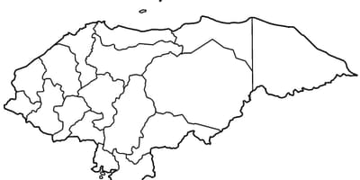 Քարտեզ դատարկ քարտեզ Հոնդուրասի